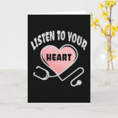 Luister naar je hartstethoscoop kaart (Gele Bloem)