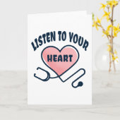 Luister naar je hartstethoscoop kaart (Gele Bloem)