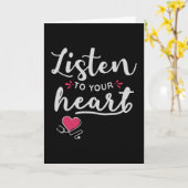 Luister naar je hartstethoscoop kaart (Gele Bloem)