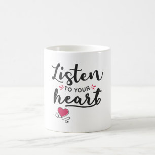 Luister naar je hartstethoscoop koffiemok