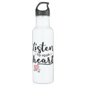Luister naar je hartstethoscoop waterfles  (Voorkant)
