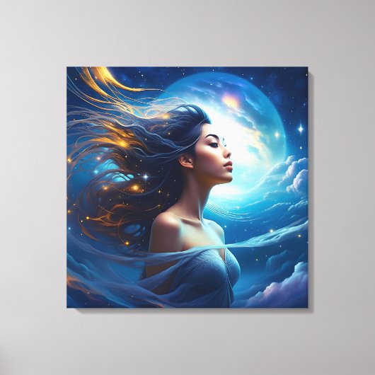 Luister naar je Hogere Zelf | Meditatie Spiritueel Canvas Afdruk (Voorkant)