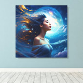 Luister naar je Hogere Zelf | Meditatie Spiritueel Canvas Afdruk (Insitu (Houten vloer))