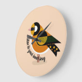 Luister naar je innerlijke lied Bird Wall Clock Grote Klok (Hoek)