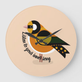 Luister naar je innerlijke lied Bird Wall Clock Grote Klok