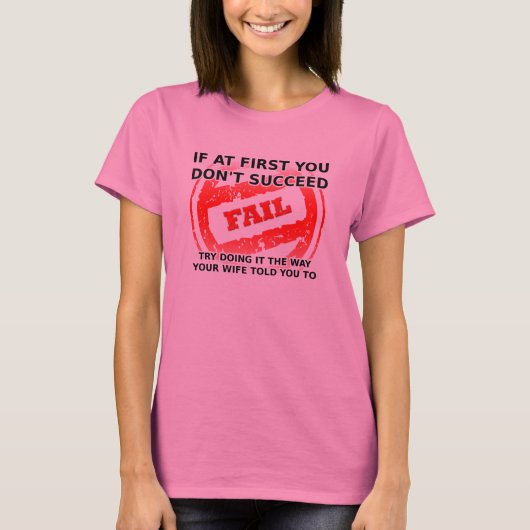 Luister naar je vrouw Grappig T-shirt (Voorkant)