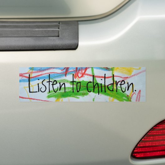 Luister naar kinderen. - Gepersonaliseerd Bumpersticker (Op auto)
