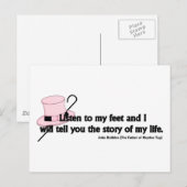 Luister naar Mijn citaat van het Lusje van de Feet Briefkaart (Voorkant / Achterkant)