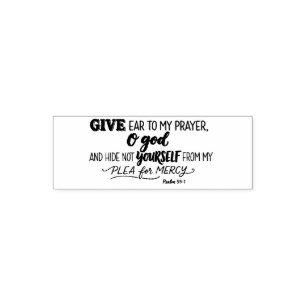 Luister naar mijn gebed Psalm 55:1 Zelfinktende Stempel