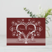 Luister naar mijn hart Save The Date-aankondiginge Kaart (Staand voorkant)