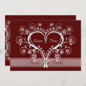 Luister naar mijn hart Save The Date-aankondiginge Kaart (Voorkant / Achterkant)