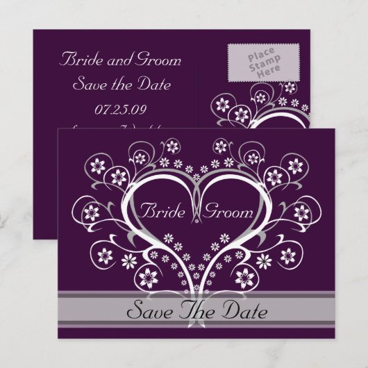 Luister naar Mijn Hart Save The Date Briefkaarten (Voorkant / Achterkant)