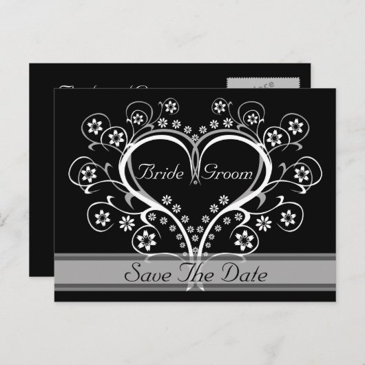 Luister naar Mijn Hart Save The Date Briefkaarten (Voorkant / Achterkant)