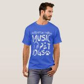 Luister naar muziek honden t-shirt (Voorkant volledig)