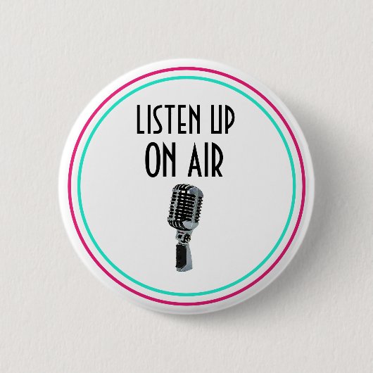 Luister naar On Air Ronde Button 5,7 Cm (Voorkant)
