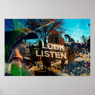 luister naar poster