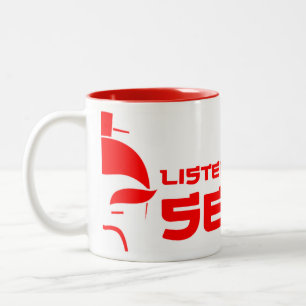 Luister naar Sensei (White/Red) Mok