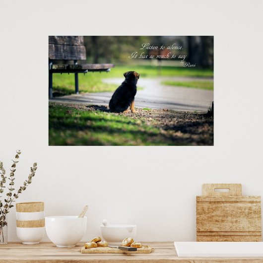 Luister naar Stilte Poster (Keuken)