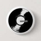 Luister naar Vinyl Button (Voorkant)