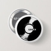 Luister naar Vinyl Button (Voorkant /achterkant)