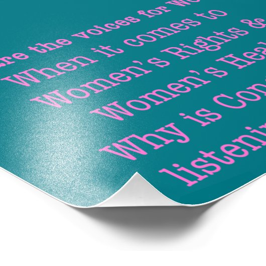 Luister naar vrouwen (2017) foto afdruk (Hoek)