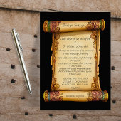 Luister naar Ye Medieval Scroll bruiloft Kaart