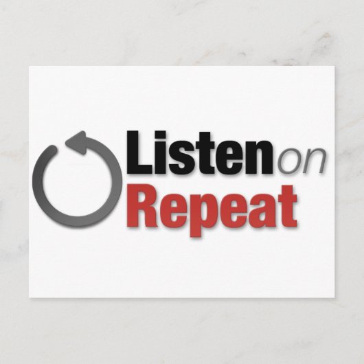 Luister op Herhalen Briefkaart (Voorkant)