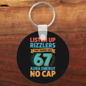 Luister Op Rizzlers Deze Sigma Heeft 67 Aura Energ Sleutelhanger (Voorkant)