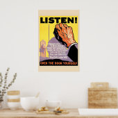 Luister! Open de deur zelf - 1929 Werk Poster (Keuken)