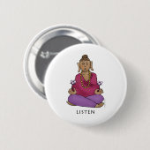 Luister Ronde Button 5,7 Cm (Voorkant /achterkant)