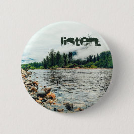 "Luister" Ronde Button 5,7 Cm