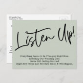 Luister! Uitgestelde huwelijksaankondiging, Sage B Briefkaart (Voorkant / Achterkant)