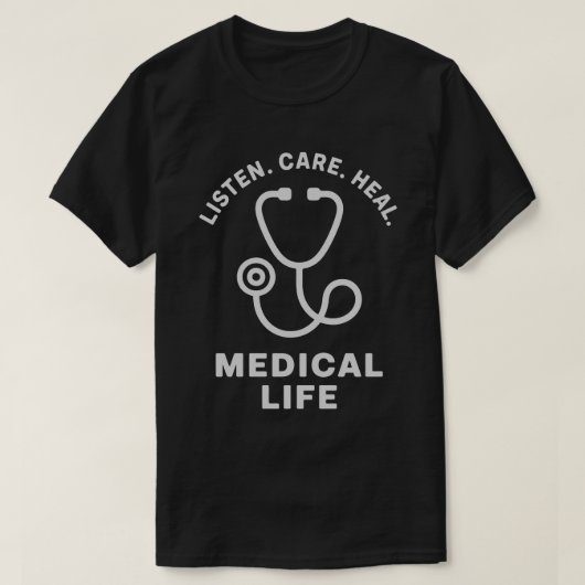 Luister Verzorg Genees Tee T-shirt (Design voorkant)
