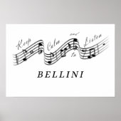 Luister Vincenzo Bellini Klassieke muziek Componis Poster (Voorkant)