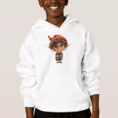 Luisteren Meisje Kerst Elf Boy's Hoodie (Voorkant)