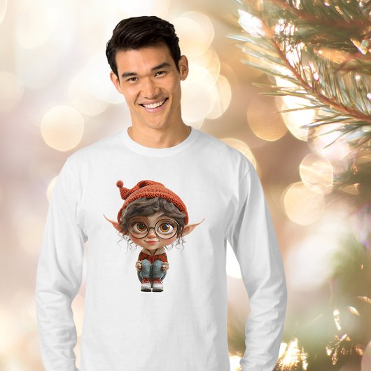 Luisteren Meisje Kerst Elf Mannen T-shirt