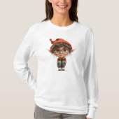 Luisteren Meisje Kerst Elf Vrouwen T-shirt (Voorkant)