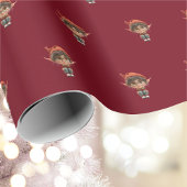 Luisteren Meisje Kerst Elf Wrapping Paper Cadeaupapier