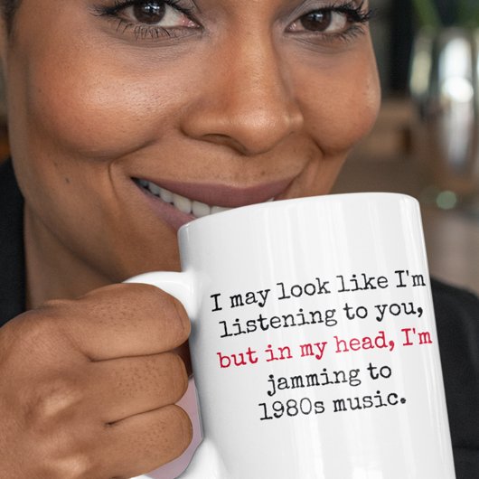 Luisteren naar 80s Music Gen X Funny Quotes Koffiemok