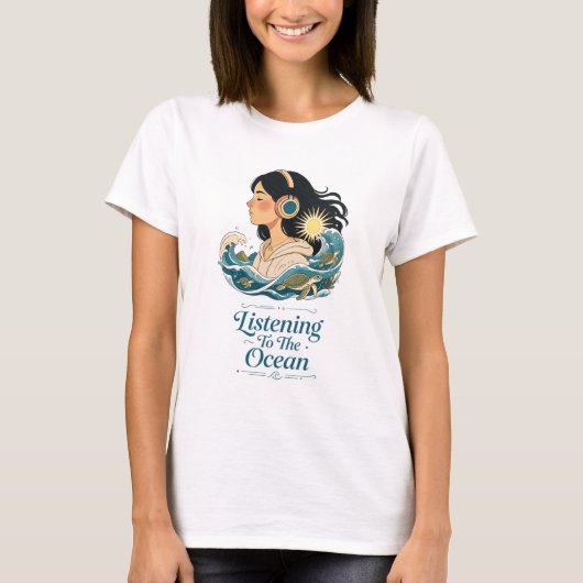 Luisteren Naar De Oceaan T-shirt (Voorkant)