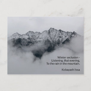 Luisteren naar de regen-haiku-poëzie briefkaart
