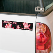 LUISTEREN NAAR DUBSTEP BUMPERSTICKER (Op Truck)