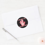 LUISTEREN NAAR DUBSTEP RONDE STICKER (Envelop)