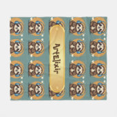 Luisteren naar het muziekpatroon fleece deken (Voorkant (Horizontaal))