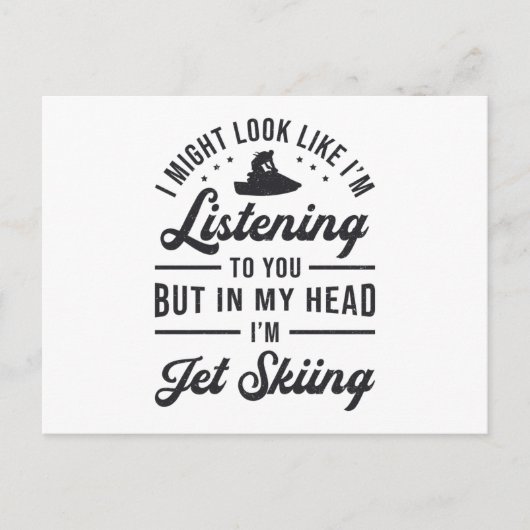 Luisteren naar Jet Ski Jet Skiing Water Sports Briefkaart (Voorkant)