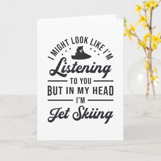 Luisteren naar Jet Ski Jet Skiing Water Sports Kaart (Gele Bloem)