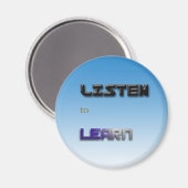Luisteren naar Leren Magneet (Voorkant / Achterkant)