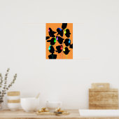 Luisteren naar muziek Poster (Keuken)