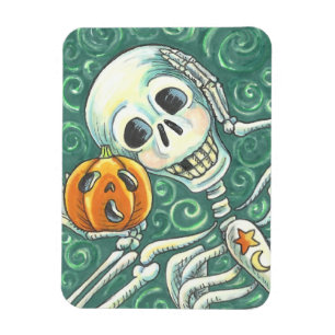 LUISTEREN NAAR UW PUMPKIN, HALLOEEN SKELLY MAGNET MAGNEET