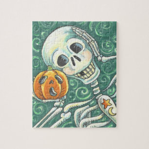 LUISTEREN NAAR UW PUMPKIN, HALLOEEN SKELLY PUZZLE LEGPUZZEL